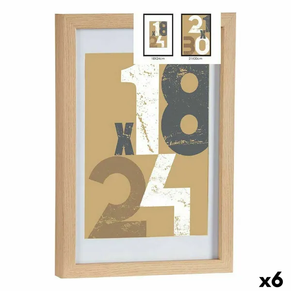Фото рамка Gift Decor Натуральный Cтекло Деревянный MDF (6 штук)