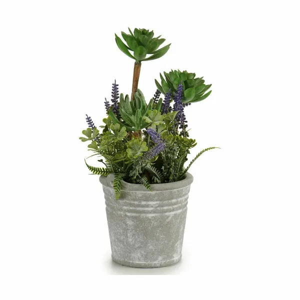 Decorative Plant Ibergarden Cork Ceramic Plastic Flowers Field 10 x 25 x 10 cm (12 Units)