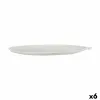 Centerpiece Gift Decor White MDF Wood 49 x 2,7 x 17,3 cm Decoration Leaf of a plant (6 Units)