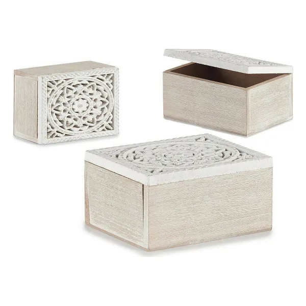 Декоративный шкафчик Gift Decor Белый Деревянный Металл (6 штук)