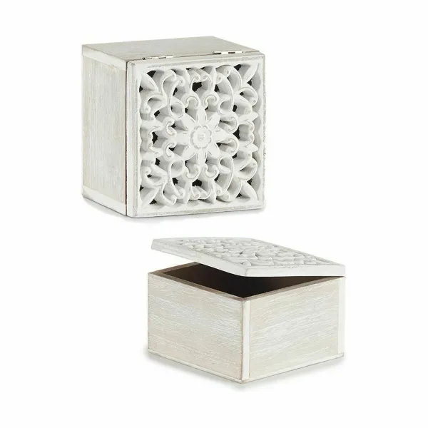 Декоративный шкафчик Gift Decor Белый Деревянный Металл (6 штук)