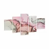 Полотно Gift Decor Полотно 30 x 8 x 80 cm Мрамор Розовый (5 Предметы) (4 штук)