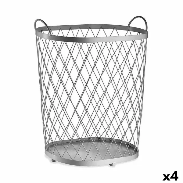 Корзина Gift Decor Серебристый Серебряный Металл 40 L (4 штук)
