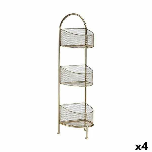 Полка Gift Decor Позолоченный Металл 21,2 x 97 x 28,5 cm (4 штук)