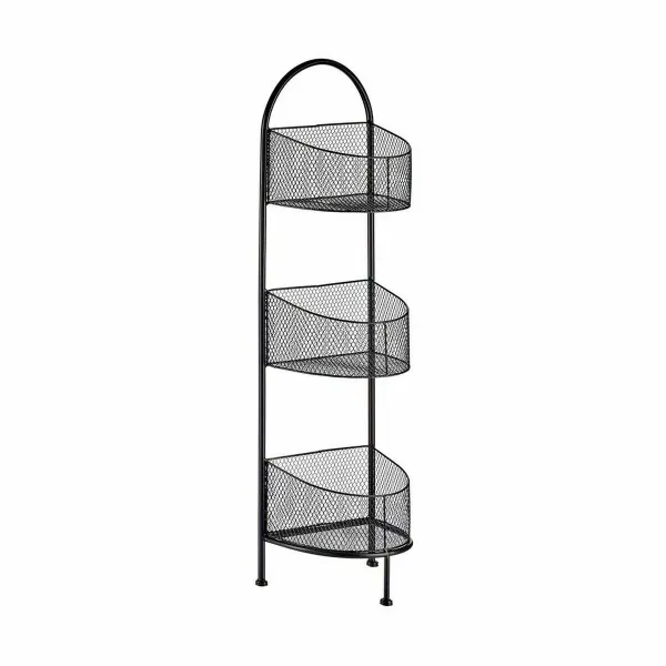 Plaukti Gift Decor Melns Metāls 21,2 x 97 x 28,5 cm (4 gb.)