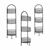 Shelves Gift Decor Black Metal 21,2 x 97 x 28,5 cm (4 Units)