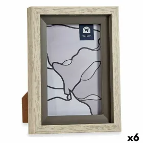 Nuotraukų rėmelis Gift Decor Rusvai gelsva Pilka Stiklas Plastmasinis (6 vnt.)