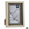 Фото рамка Gift Decor Бежевый Серый Стеклянный Пластик (6 штук)