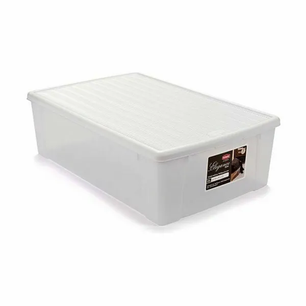 Uzglabāšanas Kaste ar Vāku Stefanplast Elegance Balts Plastmasa (6 gb.)
