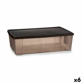 Контейнер для хранения с крышкой Stefanplast Elegance Коричневый Пластик 30 L (6 штук)