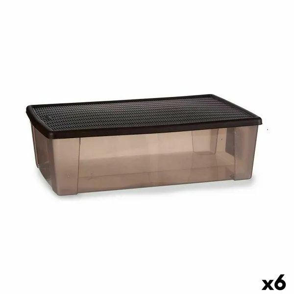 Контейнер для хранения с крышкой Stefanplast Elegance Коричневый Пластик 30 L (6 штук)