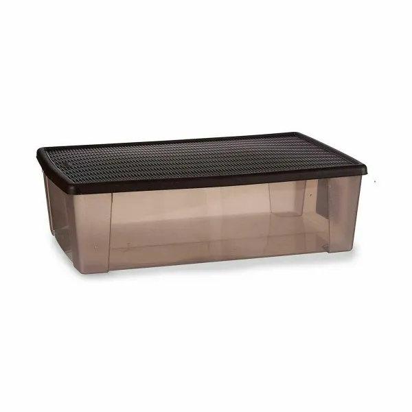 Säilytyslaatikko kannella Stefanplast Elegance Ruskea Muovinen 30 L (6 osaa)