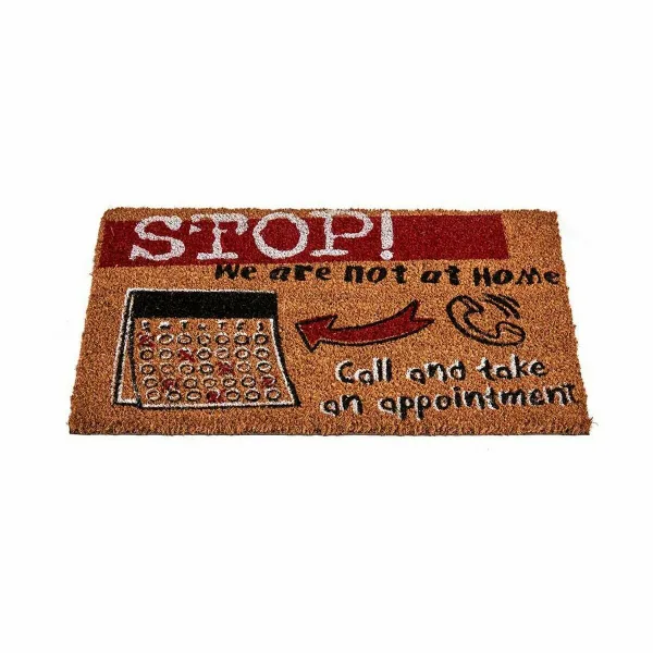 Durų kilimėlis Gift Decor Stop Juoda Raudona Natūralus Kokoso pluoštas 40 x 1,5 x 60 cm (12 vnt.)