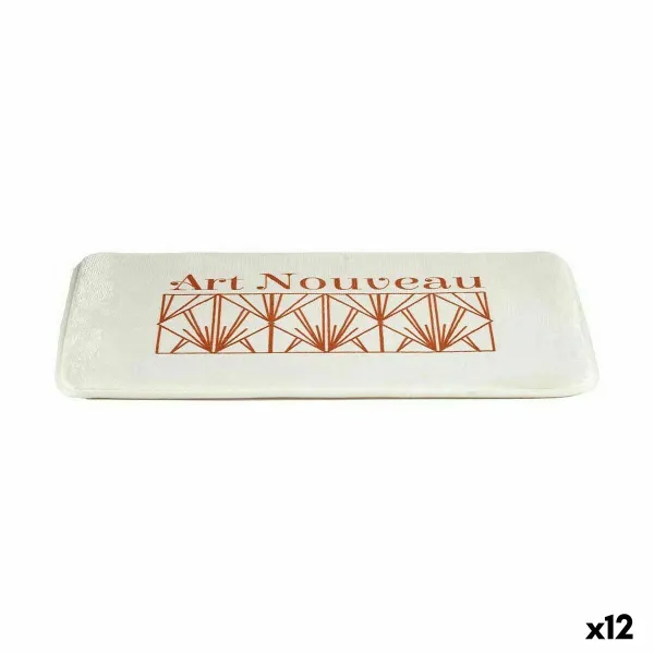 Vonios kilimėlis Berilo Art Nouveau Balta Bronzinis PVC 40 x 1,5 x 60 cm (12 vnt.)