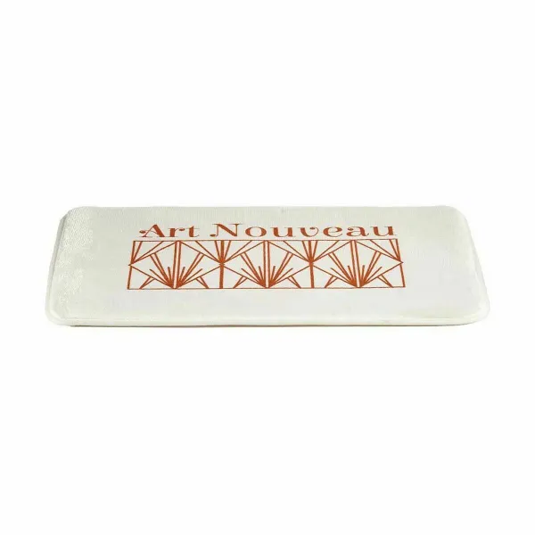 Bath rug Berilo Art Nouveau White Bronze PVC 40 x 1,5 x 60 cm (12 Units)