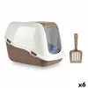 Cat Litter Box Mascow White Beige Plastic 39,7 x 57 x 39 cm 39,7 x 32,5 x 57 cm (6 Units)