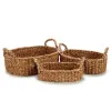 Set of Baskets Gift Decor Brown Marine algae 750 ml 1,5 L 3 L With handles (4 Units)