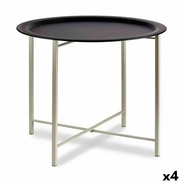 Вспомогательный стол Gift Decor Белый Чёрный 62 x 48,5 x 62 cm (4 штук)