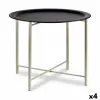 Šoninis staliukas Gift Decor Balta Juoda 62 x 48,5 x 62 cm (4 vnt.)