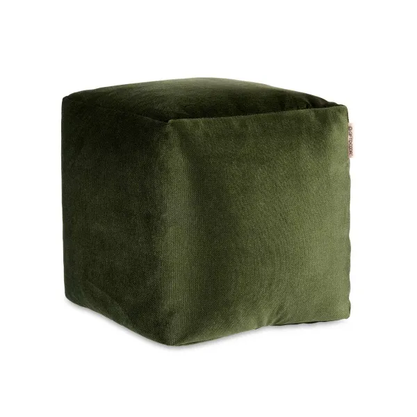 Pouffe Gift Decor Green polystyrene Velvet (4 Units)