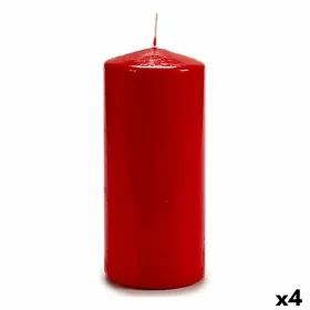 Candle Acorde Red 9 x 20 x 9 cm (4 Units)