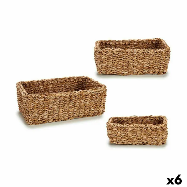 Набор корзин Gift Decor Коричневый Морские водоросли 3 L 5 L 8 L (6 штук)