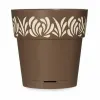 Self-watering flowerpot Stefanplast Gaia Brown Plastic 19 x 19 x 19 cm (12 Units)