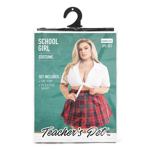 Erotic Costume Teacher’s Pet School Girl Red Queen size