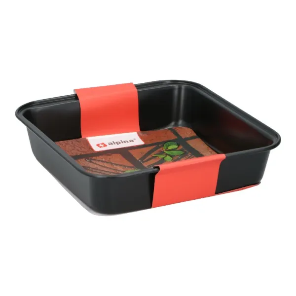 Alpina - Square baking tin with non-stick coating 23x22x5 cm