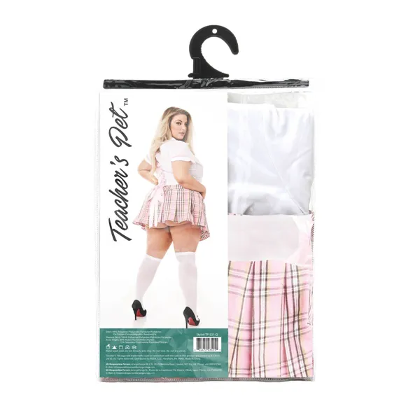 Erotic Costume Teacher’s Pet School Girl Pink Queen size