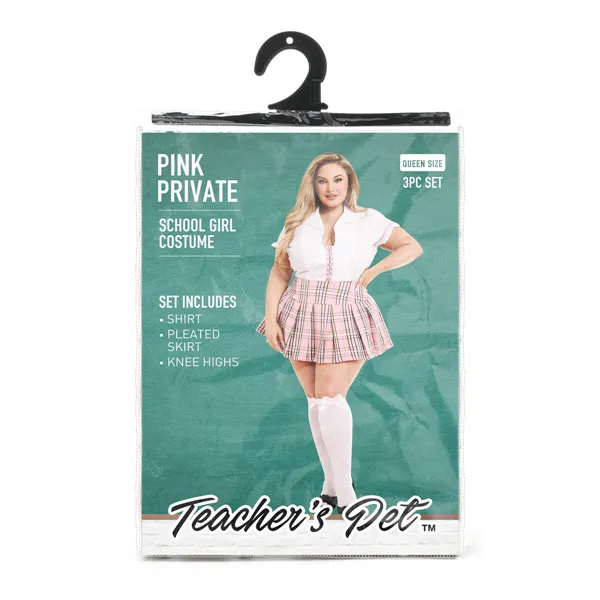 Erotic Costume Teacher’s Pet School Girl Pink Queen size