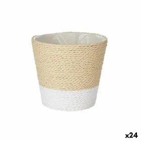 Kasvit Ibergarden Valkoinen Köysi Muovinen 14 x 12,5 x 14 cm 14 x 13 x 14 cm (24 osaa)