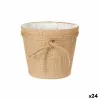 Kasvit Ibergarden Ruskea Kangas Lasso 19,5 x 17,5 x 19,5 cm 19 x 17 x 20 cm (24 osaa)