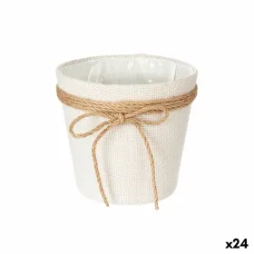 Подставка под цветочный горшок Ibergarden Белый Коричневый Ткань Бант 16 x 15 x 16 cm 16 x 15 x 17 cm (24 штук)