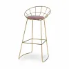Табурет Gift Decor Розовый Позолоченный полиэстер Железо 51 x 94 x 52 cm (2 штук)