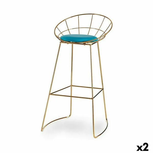 taburete Gift Decor Zils Bronza Poliesters Dzelzs 51 x 94 x 52 cm (2 gb.)