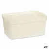Контейнер для хранения с крышкой Kipit Кремовый Пластик 7,5 L (12 штук)