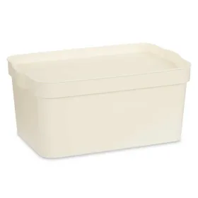 Storage Box with Lid Kipit Cream Plastic 7,5 L (12 Units)