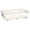 Uzglabāšanas Kaste ar Riteņiem Kipit Caurspīdīgs Plastmasa 40 L 46,5 x 20 x 72,2 cm (6 gb.)