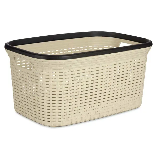 Pyykkikori Kipit Musta Kerma Muovinen 36 L 36 x 25,5 x 52,5 cm (12 osaa)