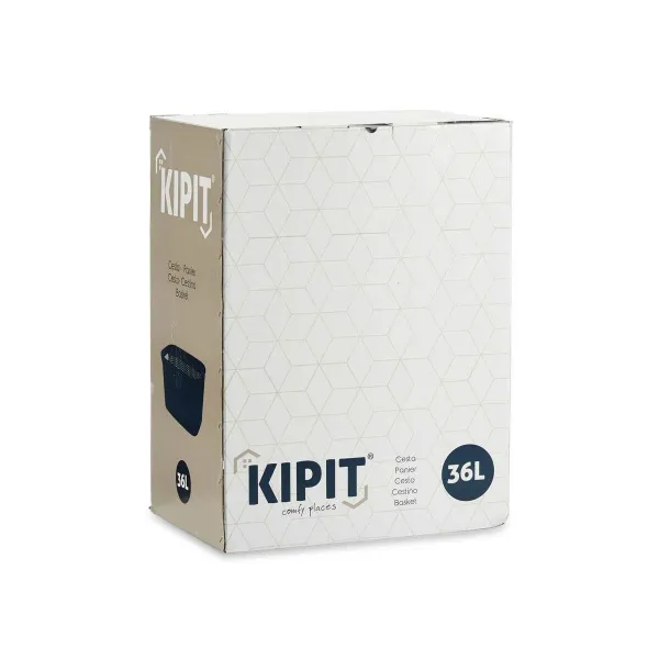 Pyykkikori Kipit Musta Kerma Muovinen 36 L 36 x 25,5 x 52,5 cm (12 osaa)