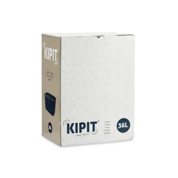 Skalbinių krepšys Kipit Juoda Pilka Plastmasinis 36 L 36 x 25,5 x 53 cm (12 vnt.)