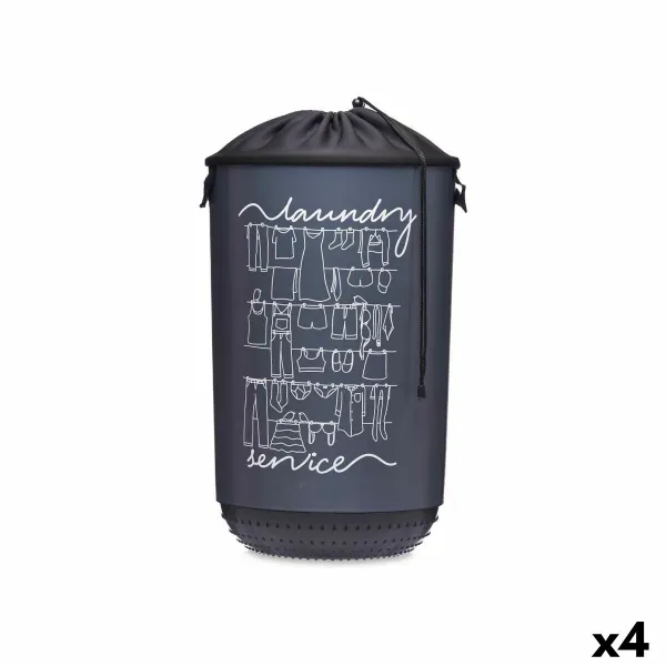 Skalbinių krepšys Kipit Laundry Sevice Tamsiai mėlyna Audinys Plastmasinis 40 L 34 x 52,5 x 34 cm (4 vnt.)