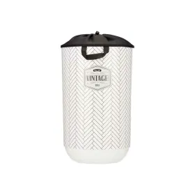 Корзина для белья Kipit Vintage Белый Ткань Пластик 40 L 34 x 52,5 x 34 cm (4 штук)