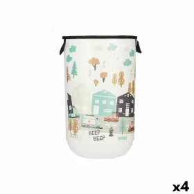 Корзина для белья Kipit Ткань Пластик Детский шоссе 40 L 34 x 52,3 x 34 cm (4 штук)