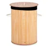 Pyykkikori Kipit Musta Luonnollinen Puuvilla Polyesteri Metalli Bambu Viskoosi Puu MDF 48 L 37 x 50 x 37 cm (4 osaa)