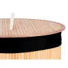 Pyykkikori Kipit Musta Luonnollinen Puuvilla Polyesteri Metalli Bambu Viskoosi Puu MDF 48 L 37 x 50 x 37 cm (4 osaa)