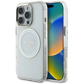 Guess IML Metal Colored Circle Classic Logo MagSafe - Case for iPhone 16 Pro (white)