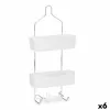 Vannasistabas Plaukti Berilo Balts Metāls Plastmasa 28 x 60 x 14 cm (6 gb.)