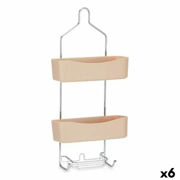 Kylpyhuonehyllyt Berilo Beige Metalli Muovinen 28 x 60 x 14 cm (6 osaa)